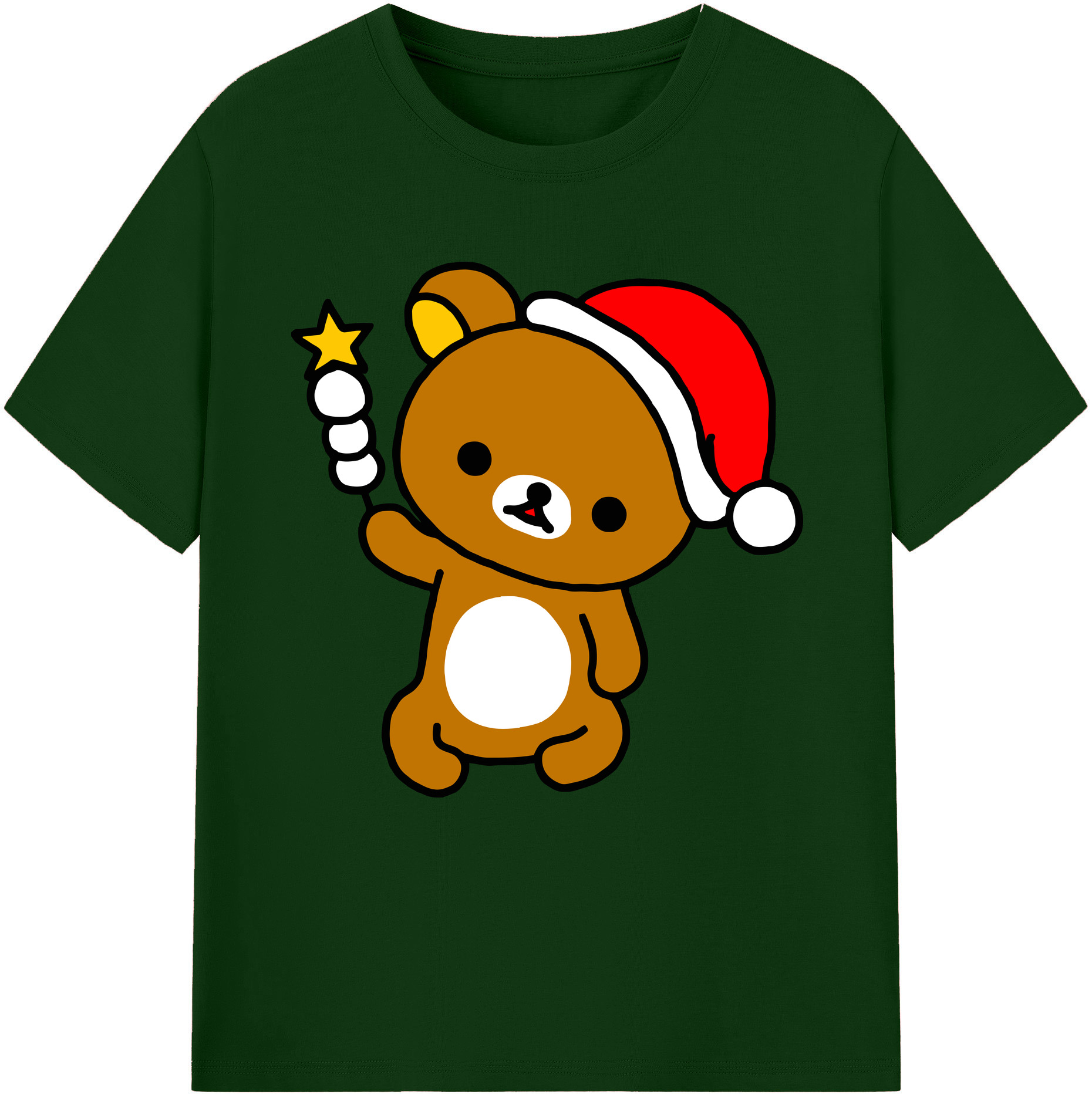 （画像用） リラックマ リラックマ キイロイトリ Rilakkuma Korilakkuma Kiiroitori 綿100％半袖Tシャツ（フロントプリント）